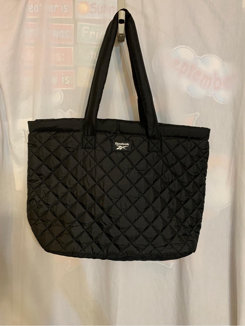 Reebok Quilted Black Tote
